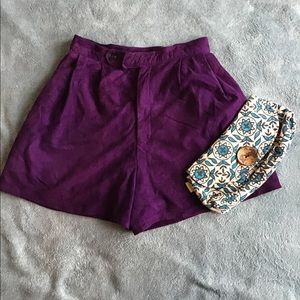 Vintage Suede High-waisted Shorts